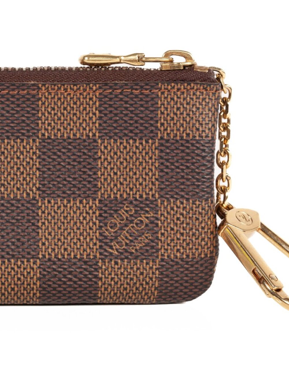 Authentic Louis Vuitton Brown Damier Ebene Key Pouch